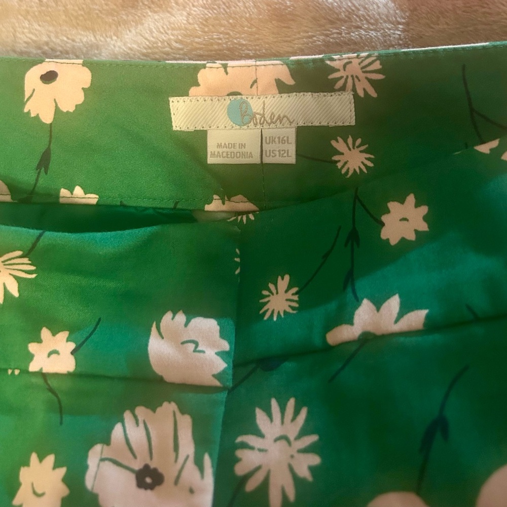 Floral Green casual trousers